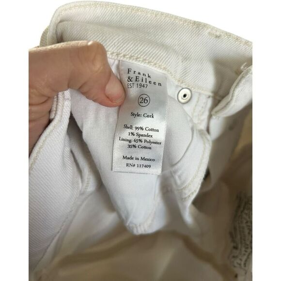 Frank & Eileen Cork High Rise Slim Straight Jeans Sz 26 Quiet Luxury Minimalist - Picture 11 of 12